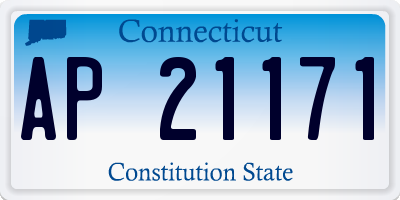 CT license plate AP21171