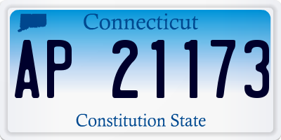 CT license plate AP21173
