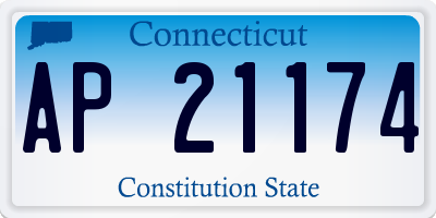 CT license plate AP21174