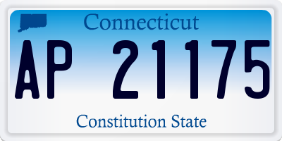 CT license plate AP21175