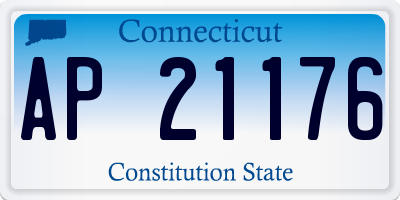 CT license plate AP21176