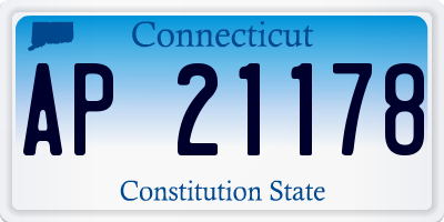 CT license plate AP21178