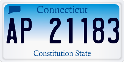CT license plate AP21183