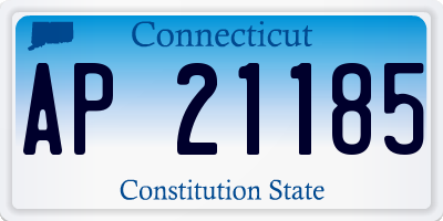 CT license plate AP21185