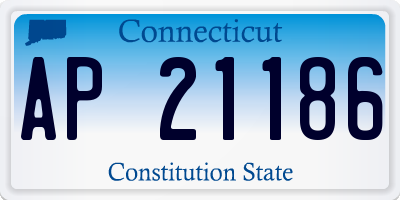 CT license plate AP21186