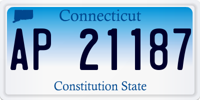 CT license plate AP21187