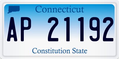 CT license plate AP21192