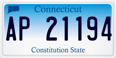 CT license plate AP21194