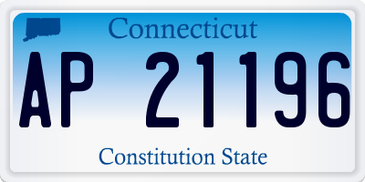 CT license plate AP21196