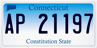 CT license plate AP21197