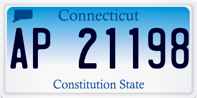CT license plate AP21198
