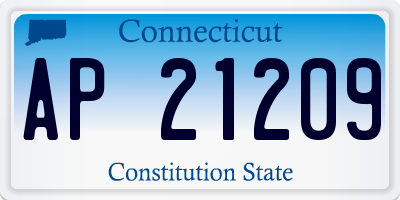 CT license plate AP21209