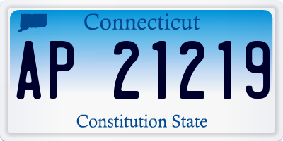 CT license plate AP21219
