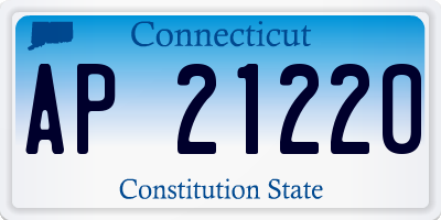 CT license plate AP21220