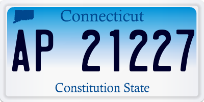 CT license plate AP21227