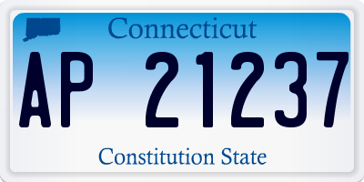 CT license plate AP21237