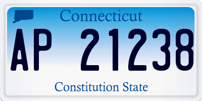 CT license plate AP21238