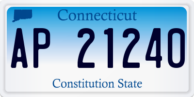 CT license plate AP21240