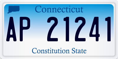 CT license plate AP21241