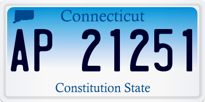 CT license plate AP21251
