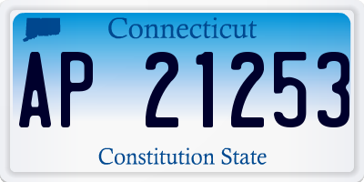CT license plate AP21253