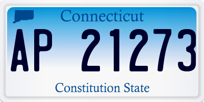 CT license plate AP21273