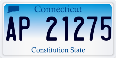 CT license plate AP21275