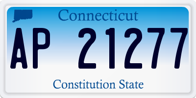 CT license plate AP21277
