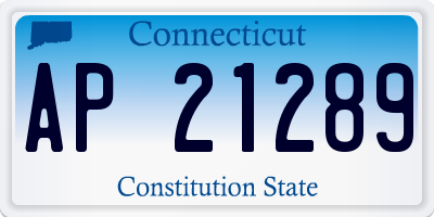 CT license plate AP21289