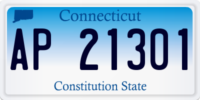 CT license plate AP21301