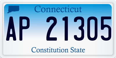 CT license plate AP21305