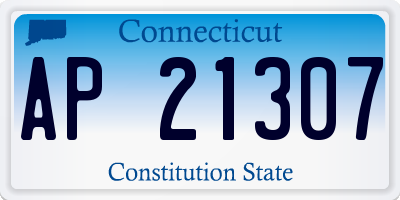 CT license plate AP21307