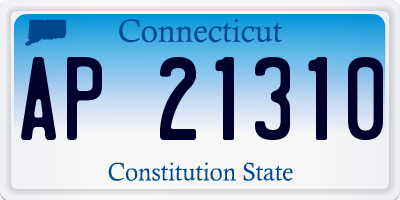 CT license plate AP21310