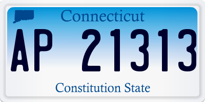 CT license plate AP21313