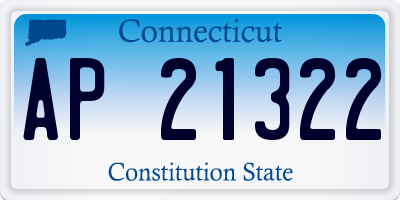 CT license plate AP21322