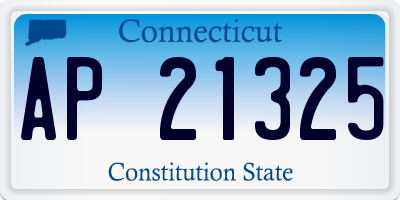 CT license plate AP21325