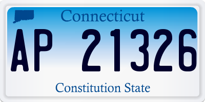 CT license plate AP21326