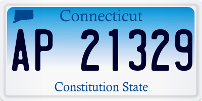 CT license plate AP21329