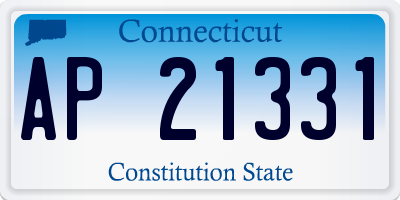 CT license plate AP21331