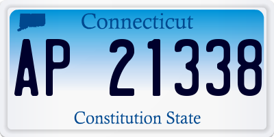 CT license plate AP21338