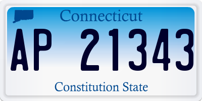 CT license plate AP21343