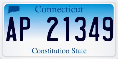 CT license plate AP21349