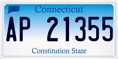 CT license plate AP21355