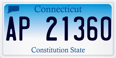 CT license plate AP21360