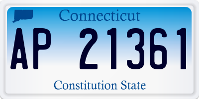CT license plate AP21361