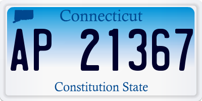 CT license plate AP21367