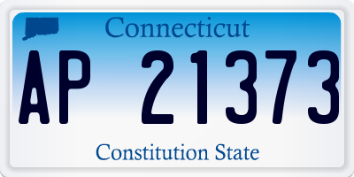 CT license plate AP21373
