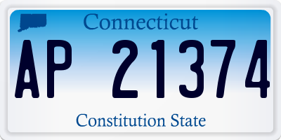 CT license plate AP21374