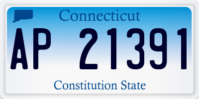 CT license plate AP21391