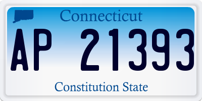 CT license plate AP21393